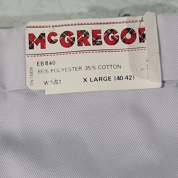 MCGREGOR Vintage Single Stitch size XL Mens Light Gray Elastic Back Blend Shorts - Picture 2 of 8